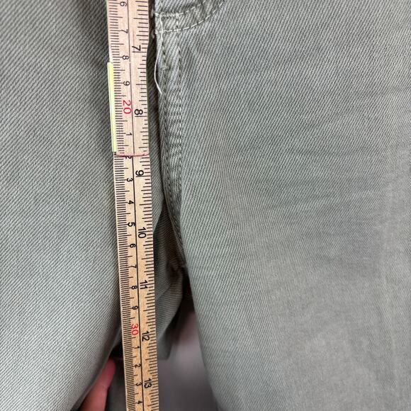 Zara Wide Leg Jeans Green 4 - Picture 7 of 8